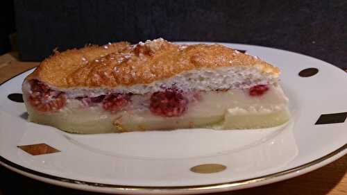 Gâteau magique aux framboises