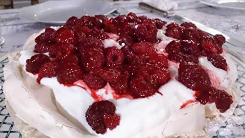 Pavlova aux framboises