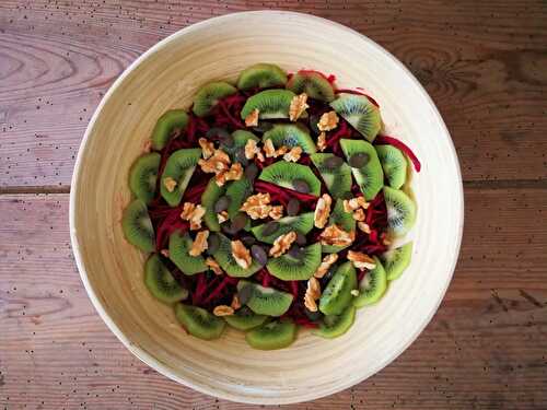 Salade de betterave kiwi aux petites graines qui font du bien