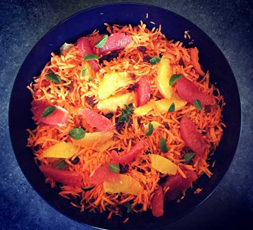 Salade de carottes à l'orange et pamplemousse