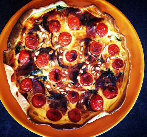 Tarte aux épinards et chorizo