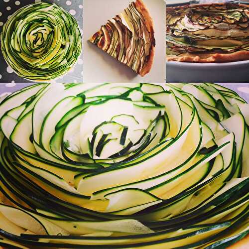 Tarte spirale aux courgettes, fromage de chèvre et cumin