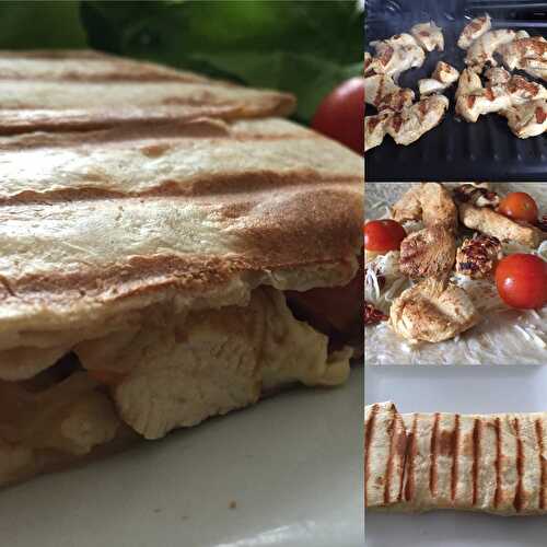 Wrap toasté au poulet massalé