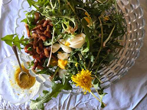 Salade de pissenlits selon Christiane.