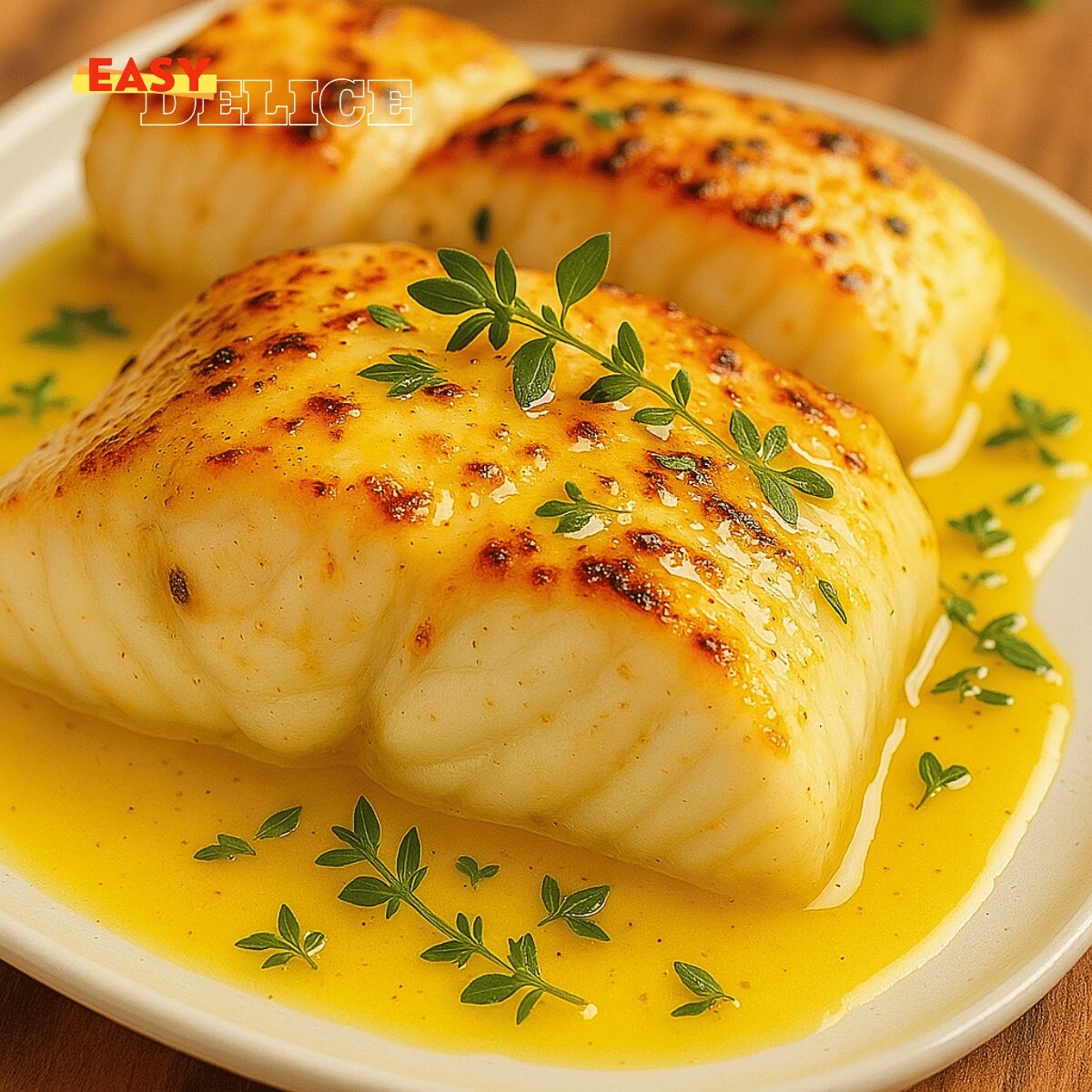 Cabillaud au Four à la Moutarde et Crème Citronnée