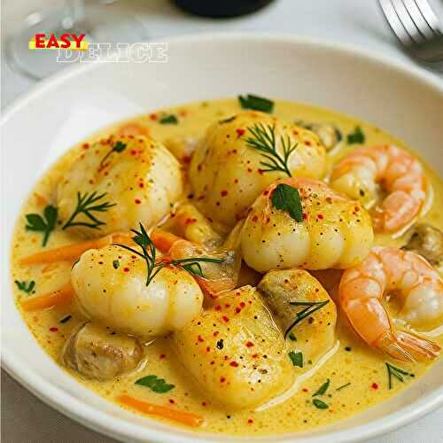 Blanquette de Poissons au Lait de Coco et Curry