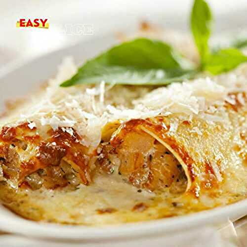 Cannelloni au Bœuf et Sauce Mozzarella Gratinée
