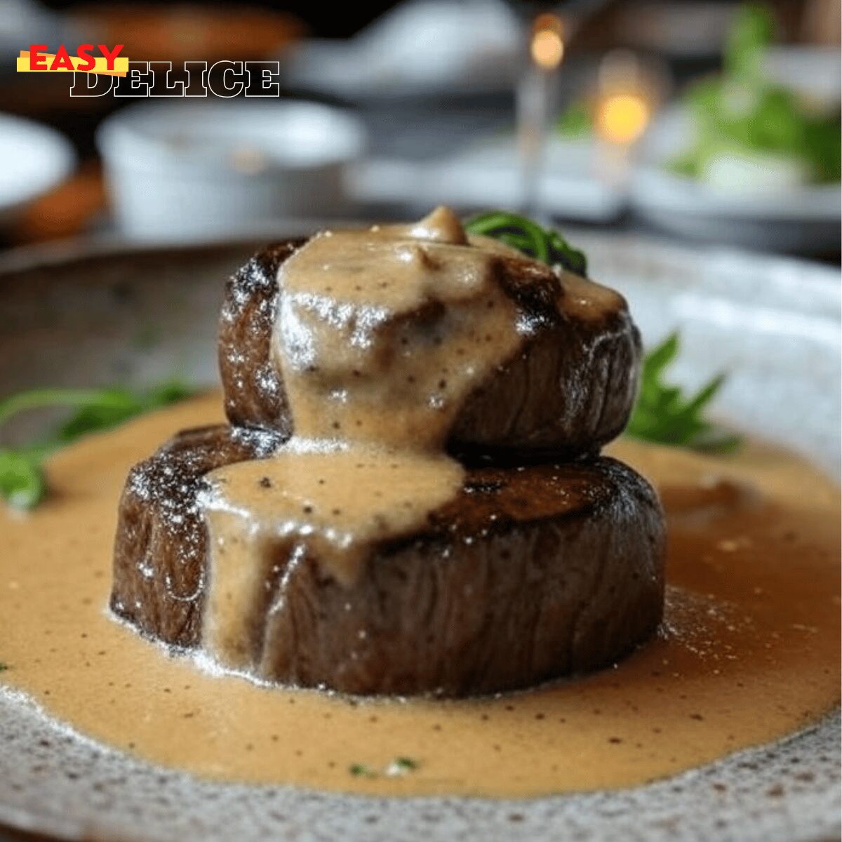 Filet Mignon avec Sauce Crémeuse