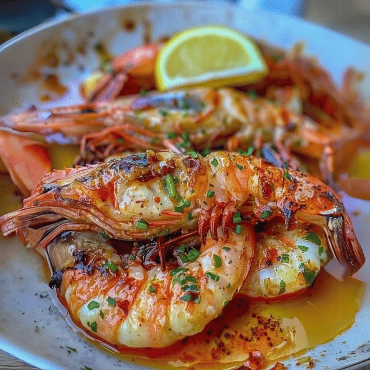 Gambas Grillées au Beurre d’Ail et Persil