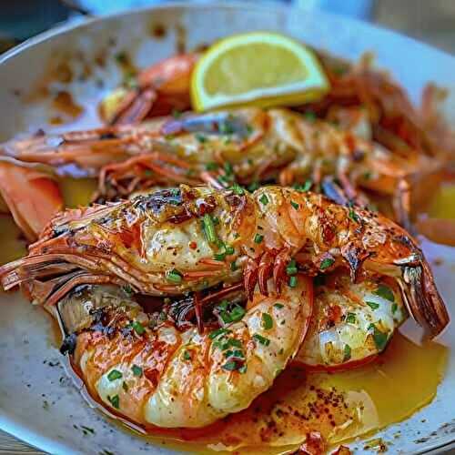 Gambas Grillées au Beurre d’Ail et Persil