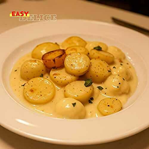 Pommes de Terre Fondantes en Sauce Crémeuse à l’Ail