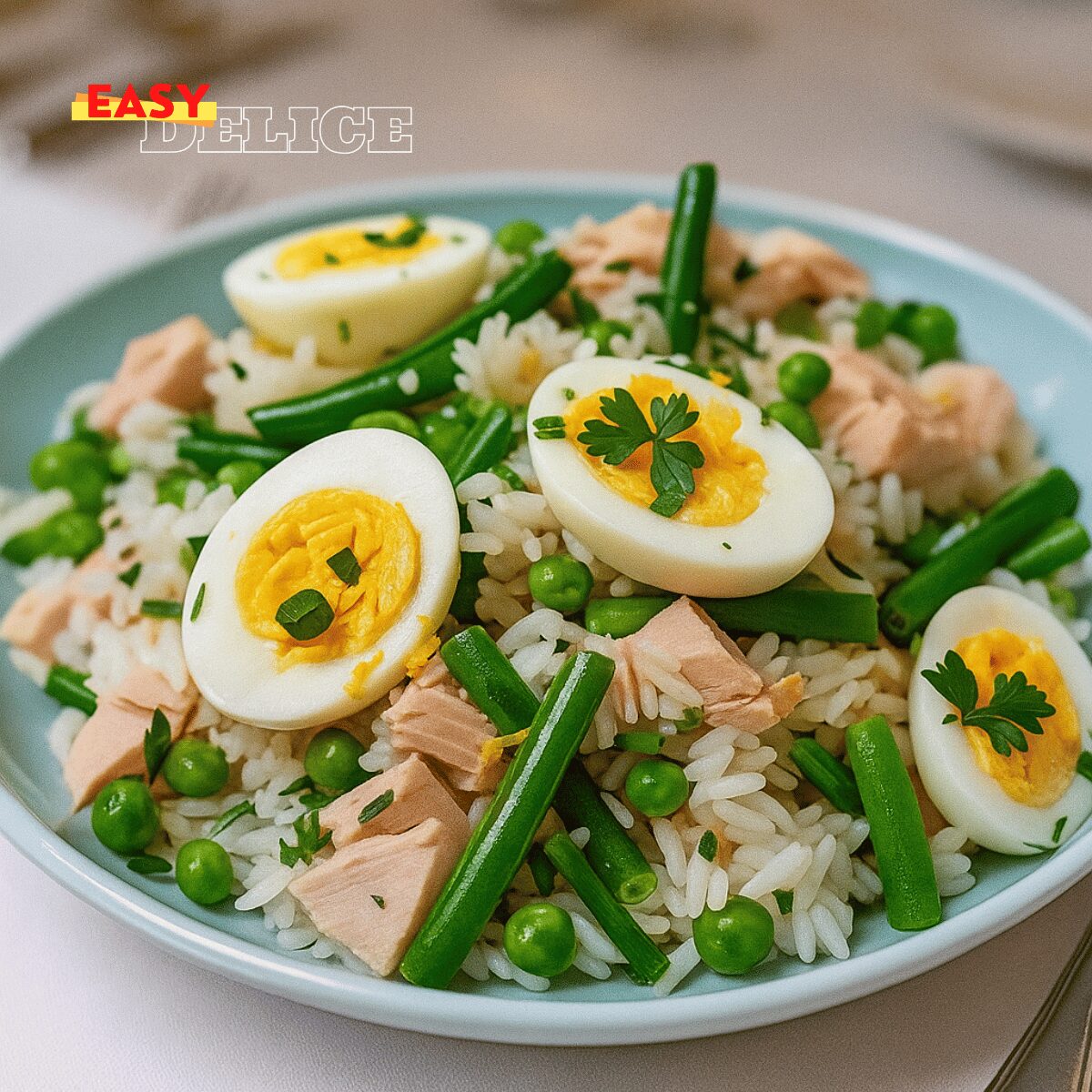 Salade de Riz au Thon et Œufs