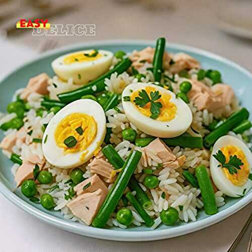 Salade de Riz au Thon et Œufs