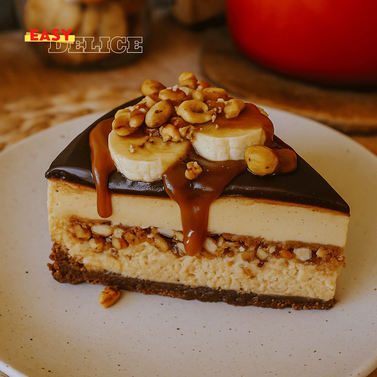 Cheesecake Banane Caramel et Noix – Recette Gourmande