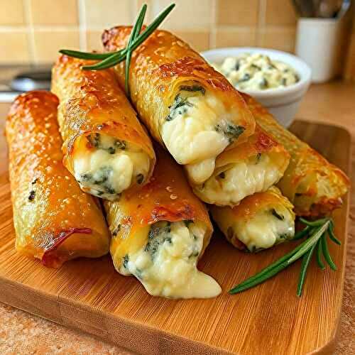 Cigares de Courgettes Croustillants au Fromage Feta et Mozzarella
