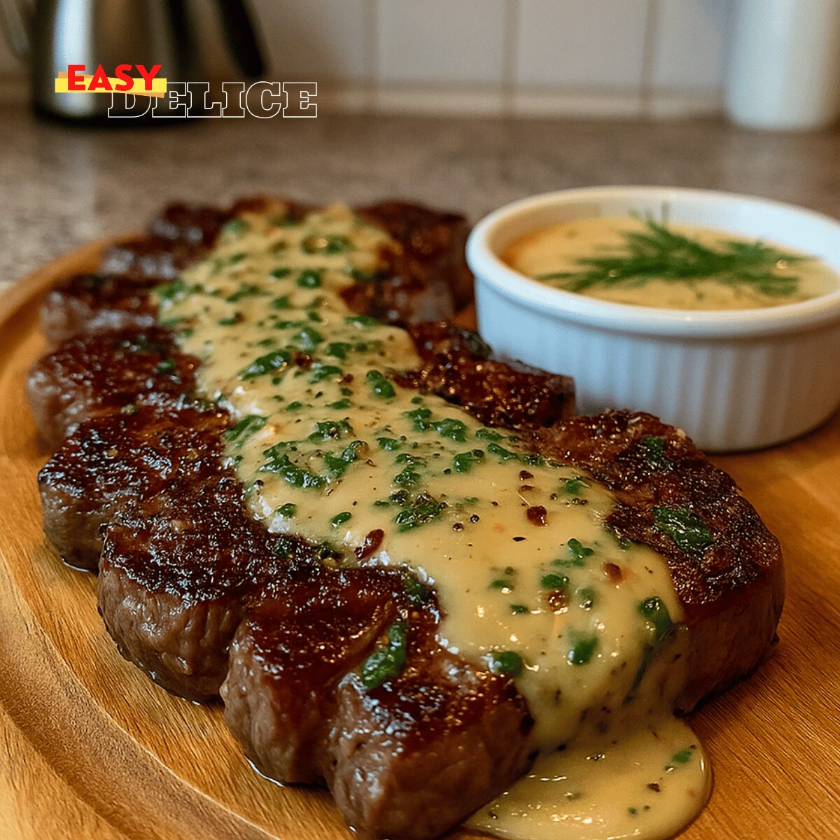 Steak à la Sauce Crémeuse à l’Ail