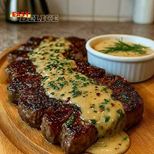 Steak à la Sauce Crémeuse à l’Ail