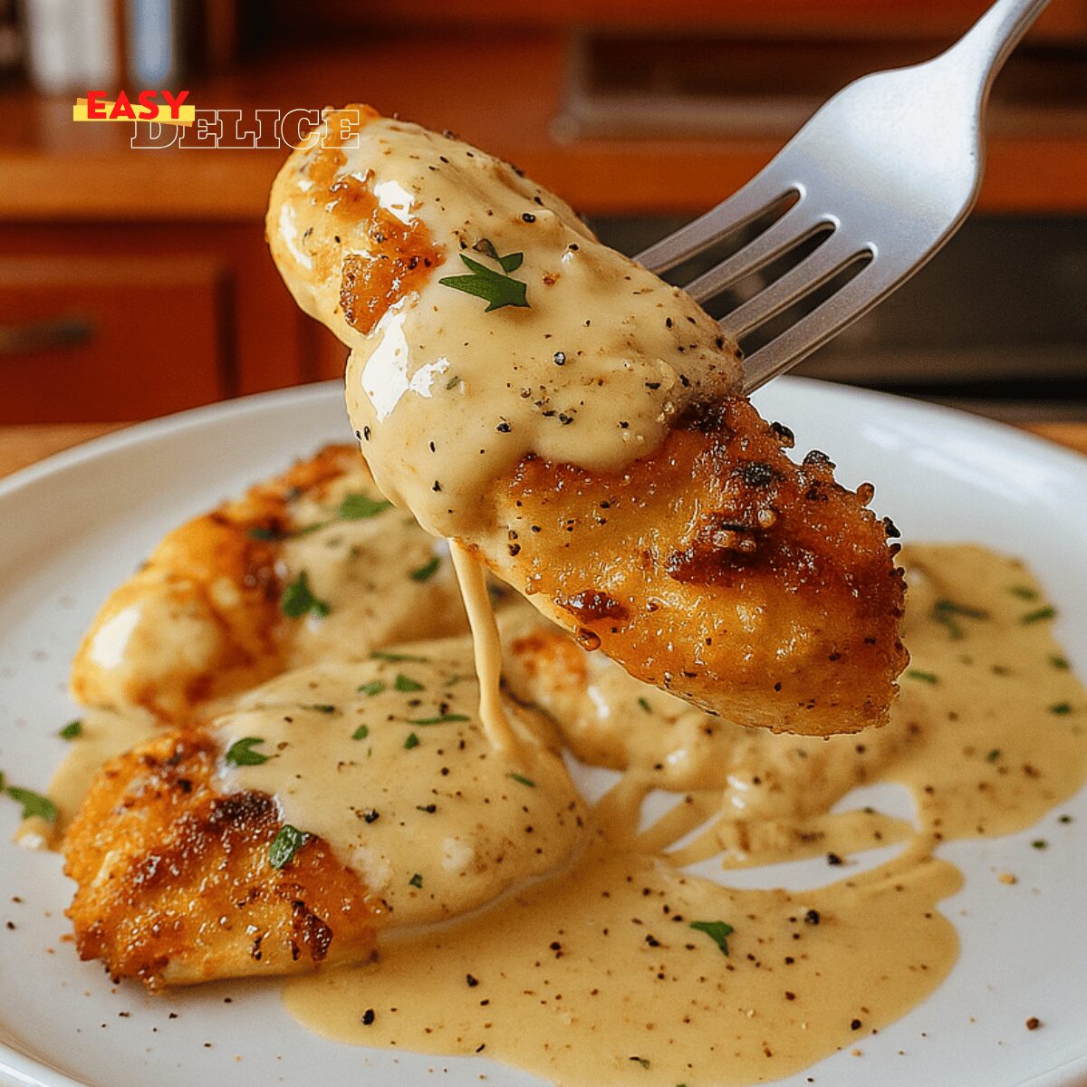 Aiguillettes de poulet à la crème de parmesan