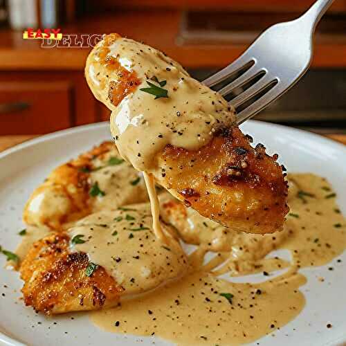 Aiguillettes de poulet à la crème de parmesan
