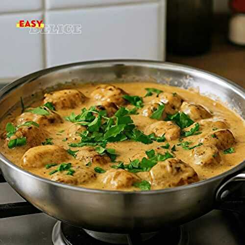 Boulettes de poulet sauce crémeuse