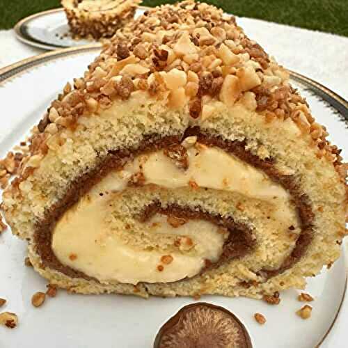 Bûche roulée noisette & citron – Recette de Cyril Lignac