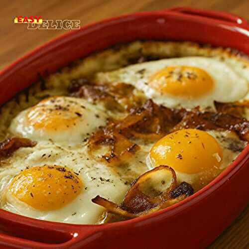 Œufs gratinés crème oignons  : le gratin qui fait fondre les cœurs !