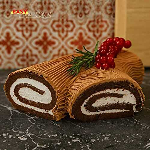 Bûche de Noël Enchantée – Roulée Chocolat & Crème Légère