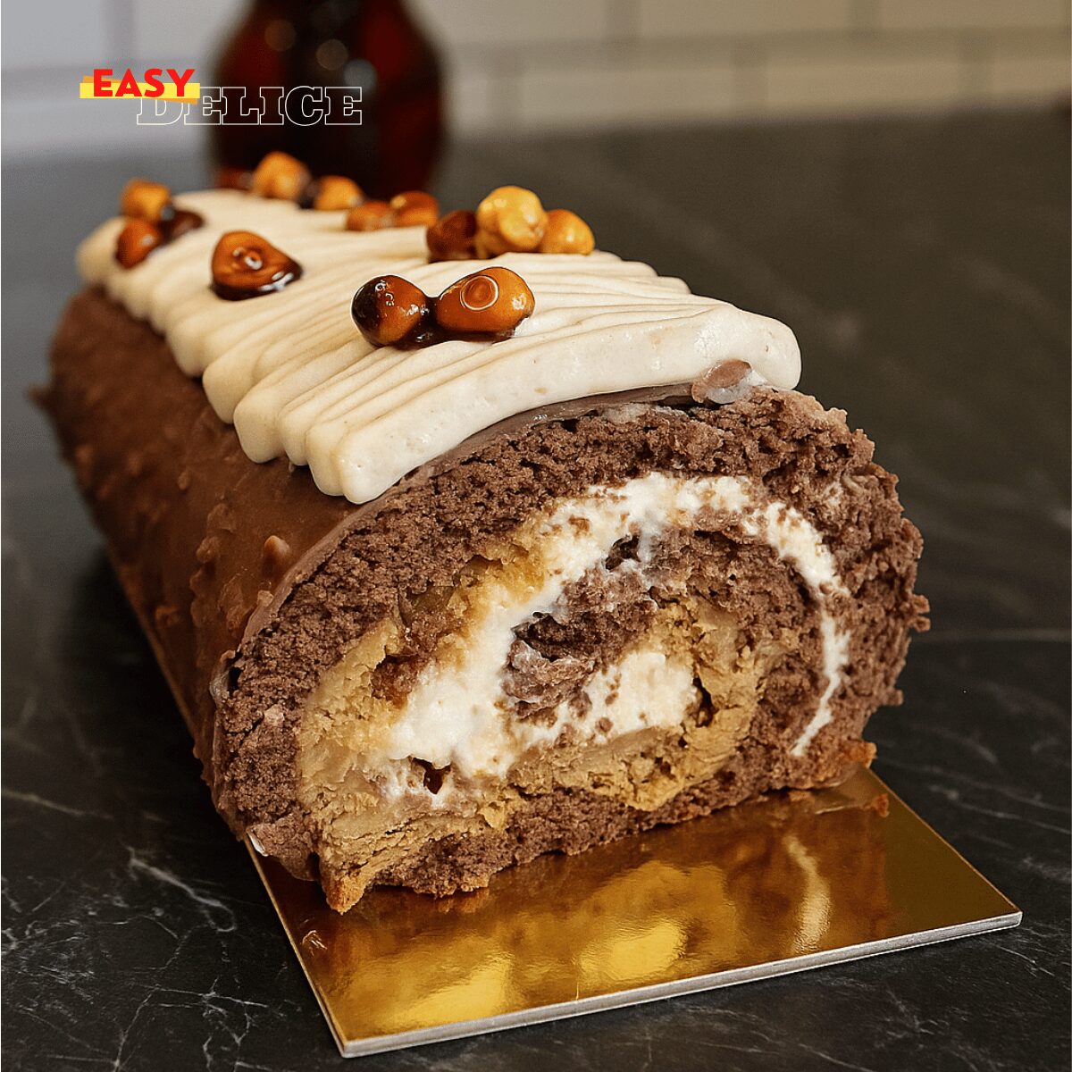 Bûche Praliné Maison – Ultra Gourmande & Facile