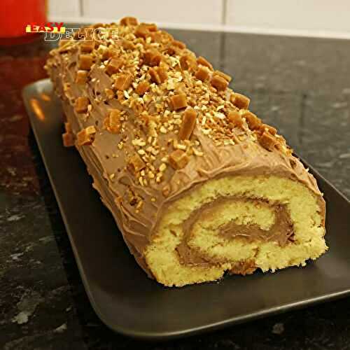 Bûche Roulée au Chocolat Praliné – Onctueuse, Légère & Ultra Gourmande