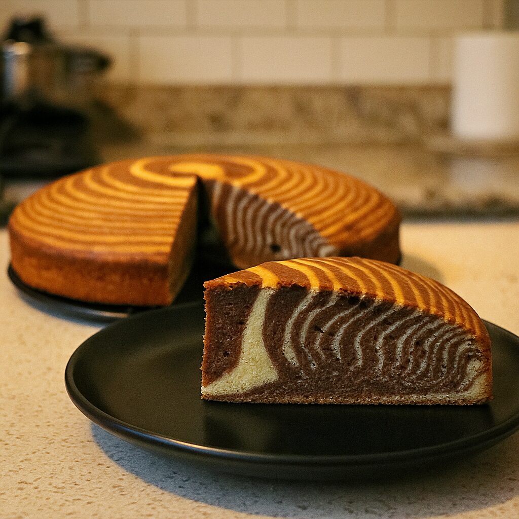 Cake Zébré Moelleux (Zebra Cake) – Recette Maison Facile à l’Effet Boulangerie