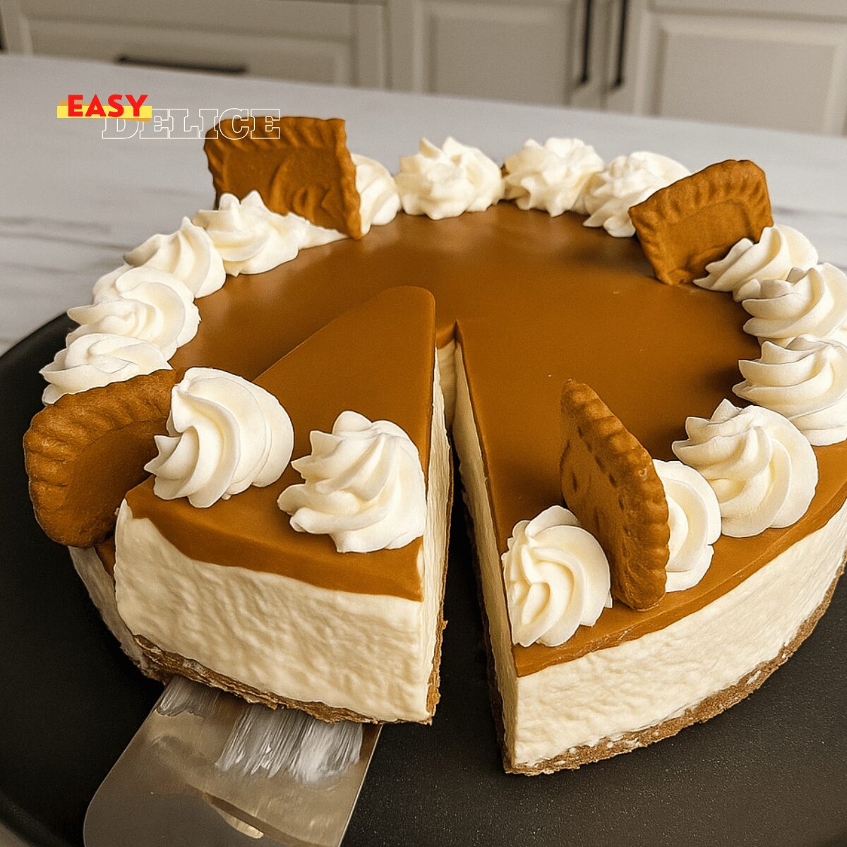 Cheesecake Sans Cuisson au Spéculoos – Recette Maison Ultra Crémeuse et Facile