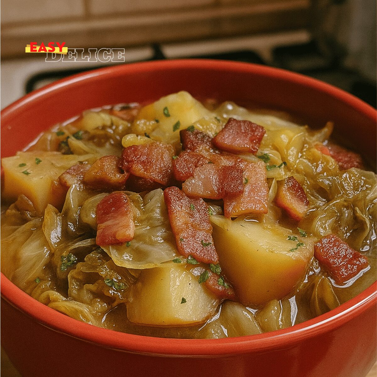 CHOU AUX POMMES DE TERRE ET BACON – RECETTE RUSTIQUE & GOURMANDE