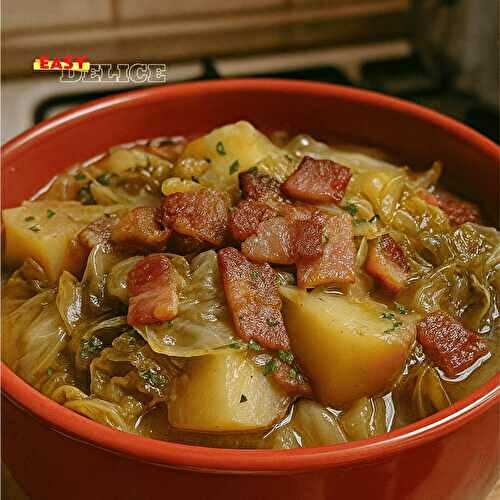 CHOU AUX POMMES DE TERRE ET BACON – RECETTE RUSTIQUE & GOURMANDE