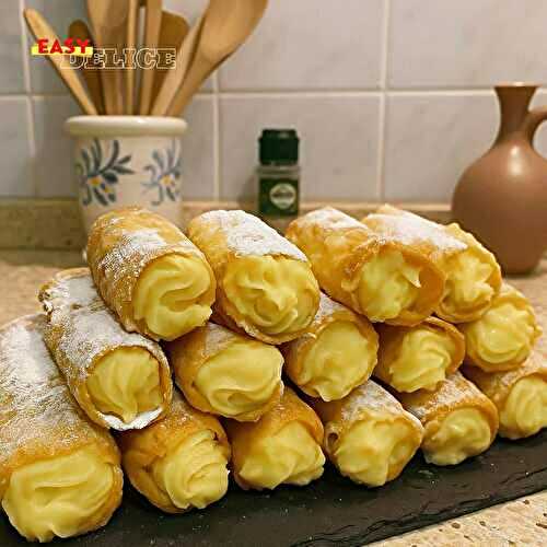 Cigares à la crème pâtissière (sans sucre, sans lait, sans gluten)