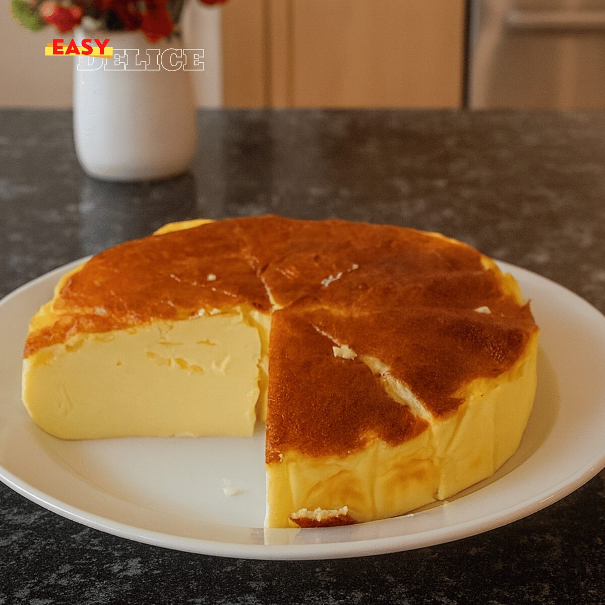 GÂTEAU AU YAOURT 3 INGRÉDIENTS (SANS FARINE, SANS BEURRE, SANS SUCRE)