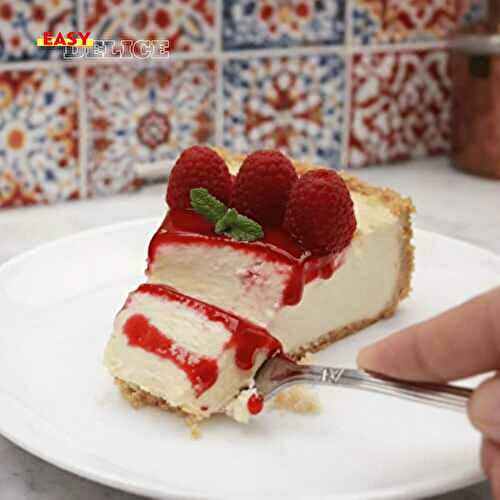 Cheesecake crémeux au coulis de fruits rouges