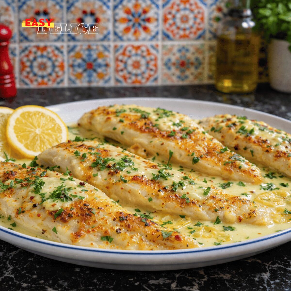 Filets de Sole Sauce Citron Crémeuse – Élégants & Savoureux