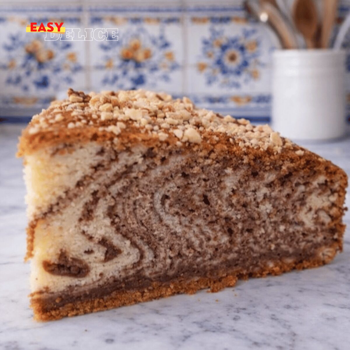 Gâteau marbré moelleux vanille & chocolat