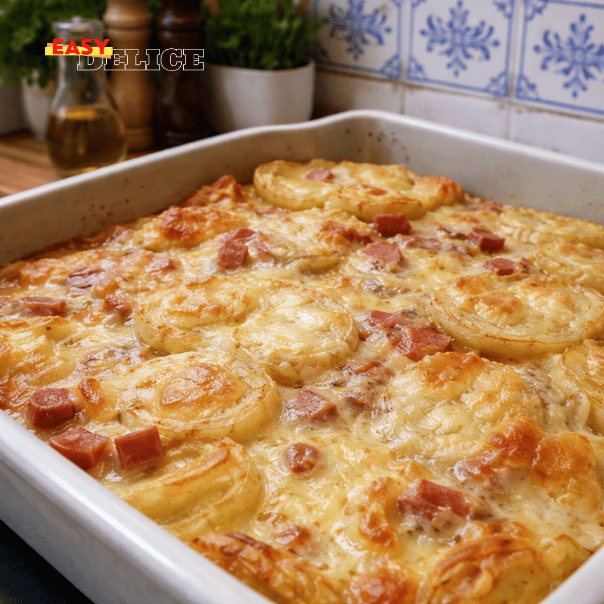 Gratin de Pommes de Terre au Fromage & Lardons