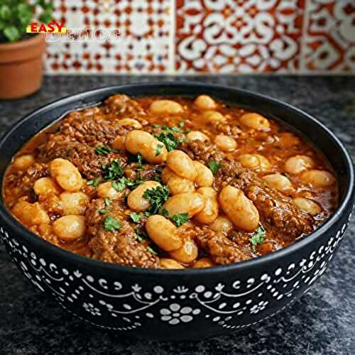 Haricots blancs et bœuf mijoté aux épices