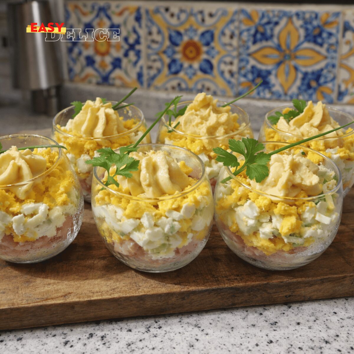 Idée Buffet : Œufs Mimosa en Verrines Simples et Chic