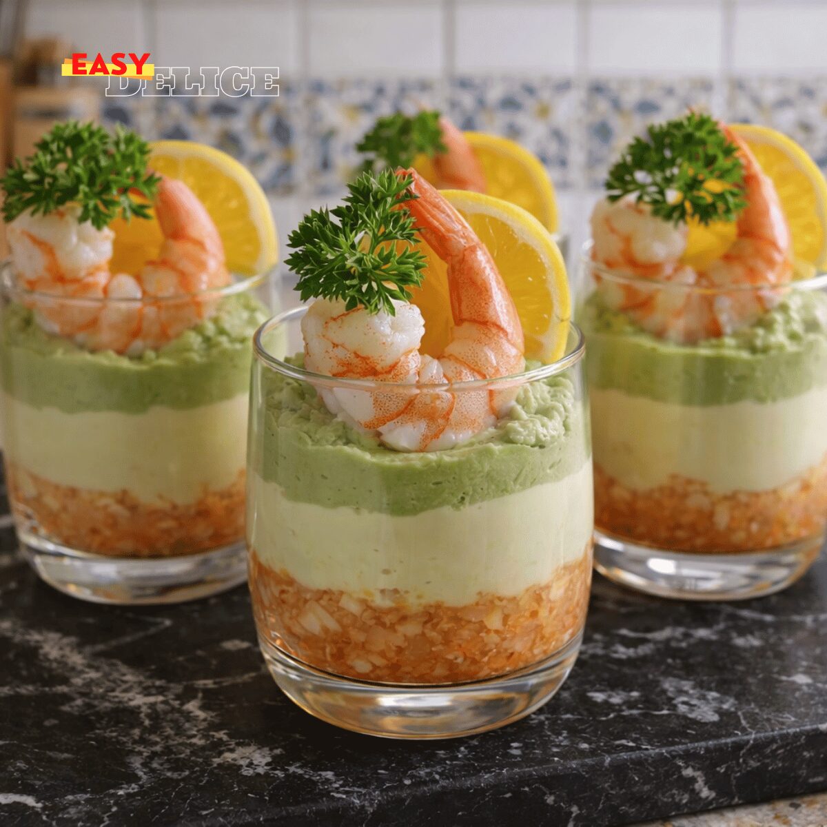 Meilleure Recette de Verrines Avocat Crevettes Agrumes