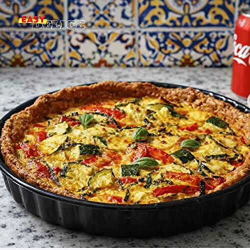 QUICHE COURGETTES, TOMATES & POIVRON