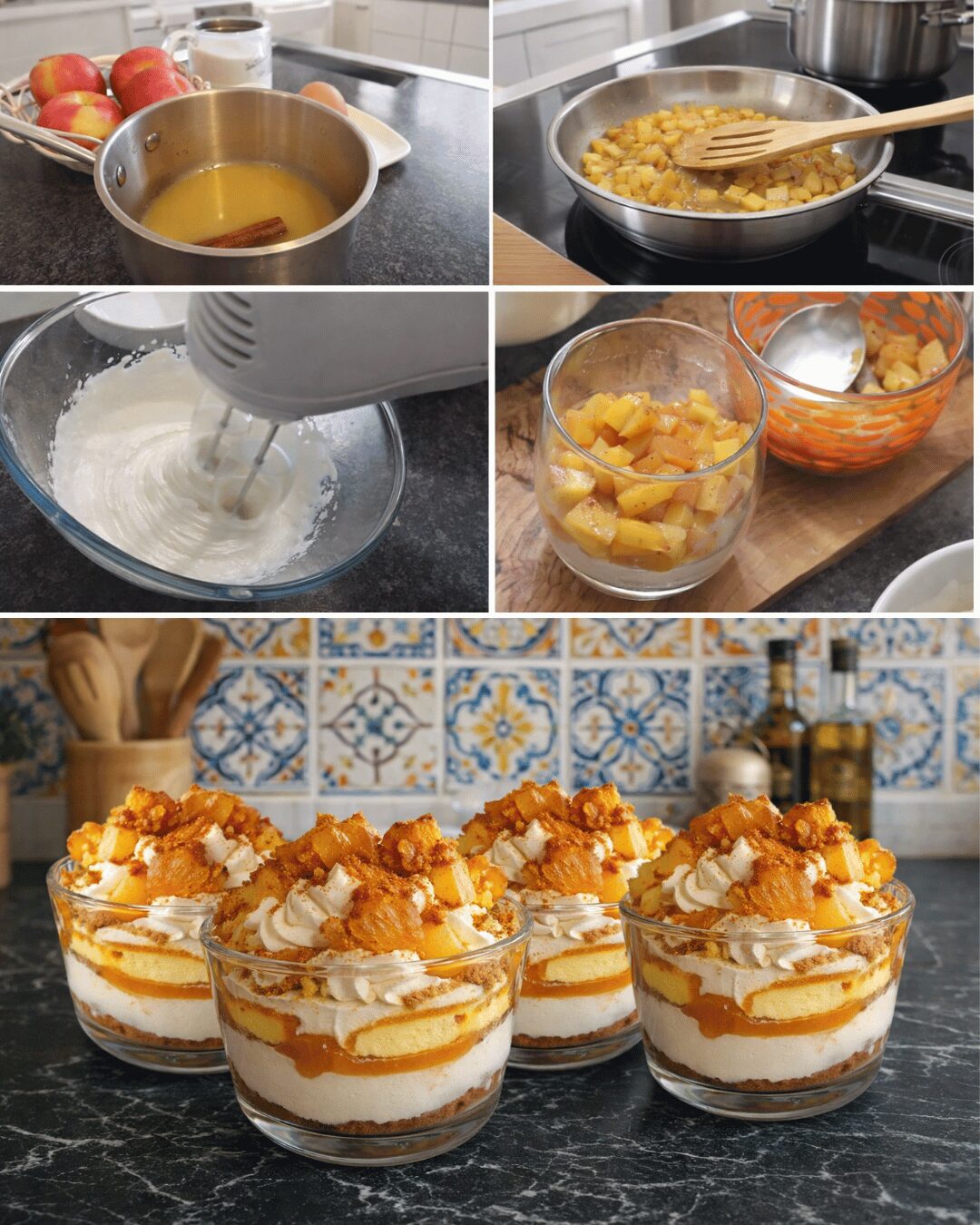 Tiramisu aux Pommes Caramélisées & Cannelle