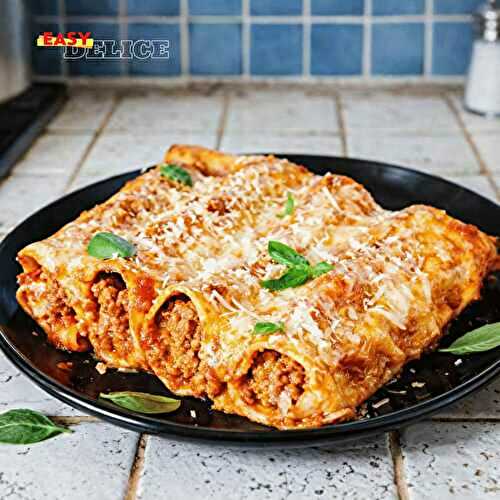 Cannellonis à la Viande Gratinés au Four : Recette Italienne Fondante et Savoureuse