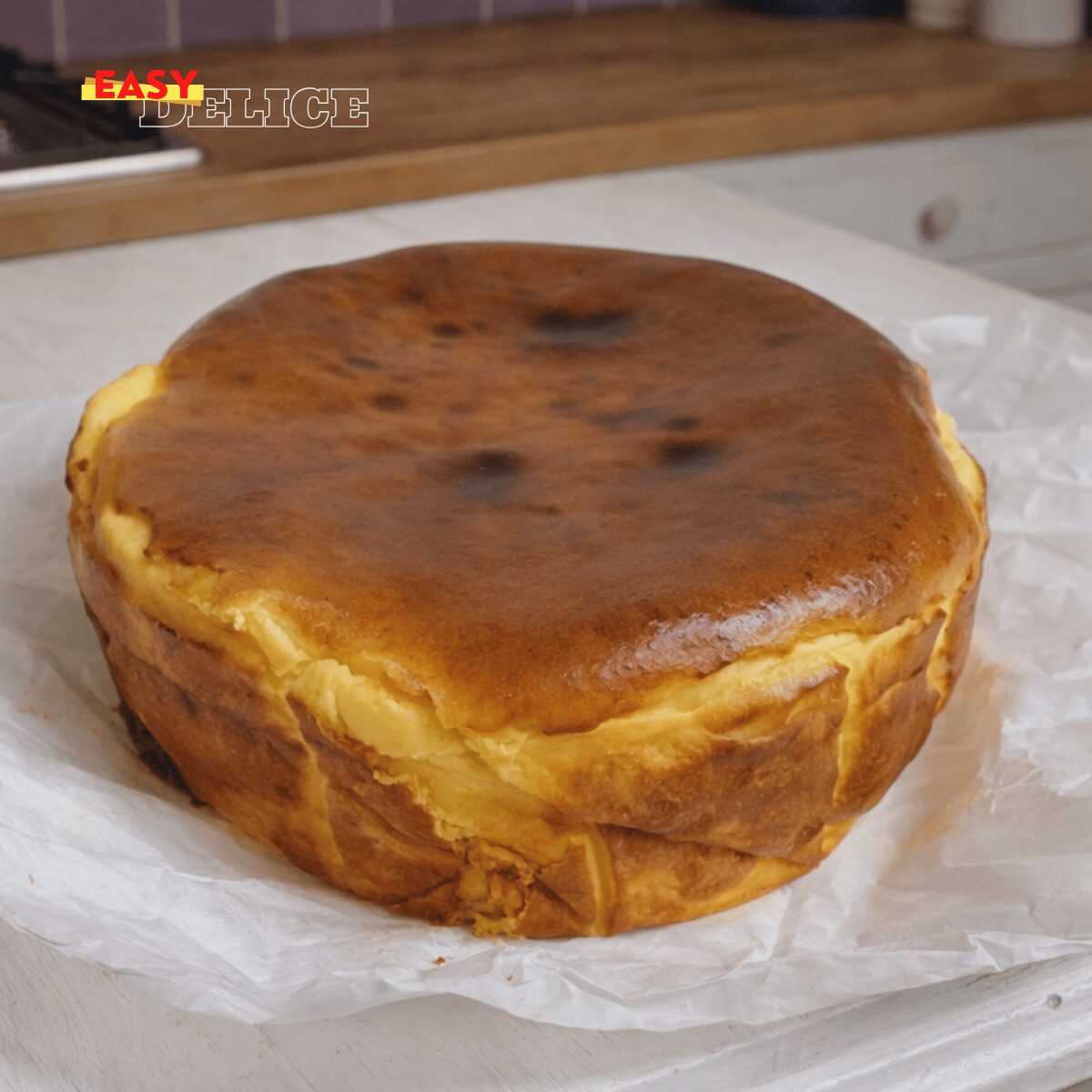 Cheesecake Basque Ultra Crémeux (Gâteau Brûlé Espagnol)