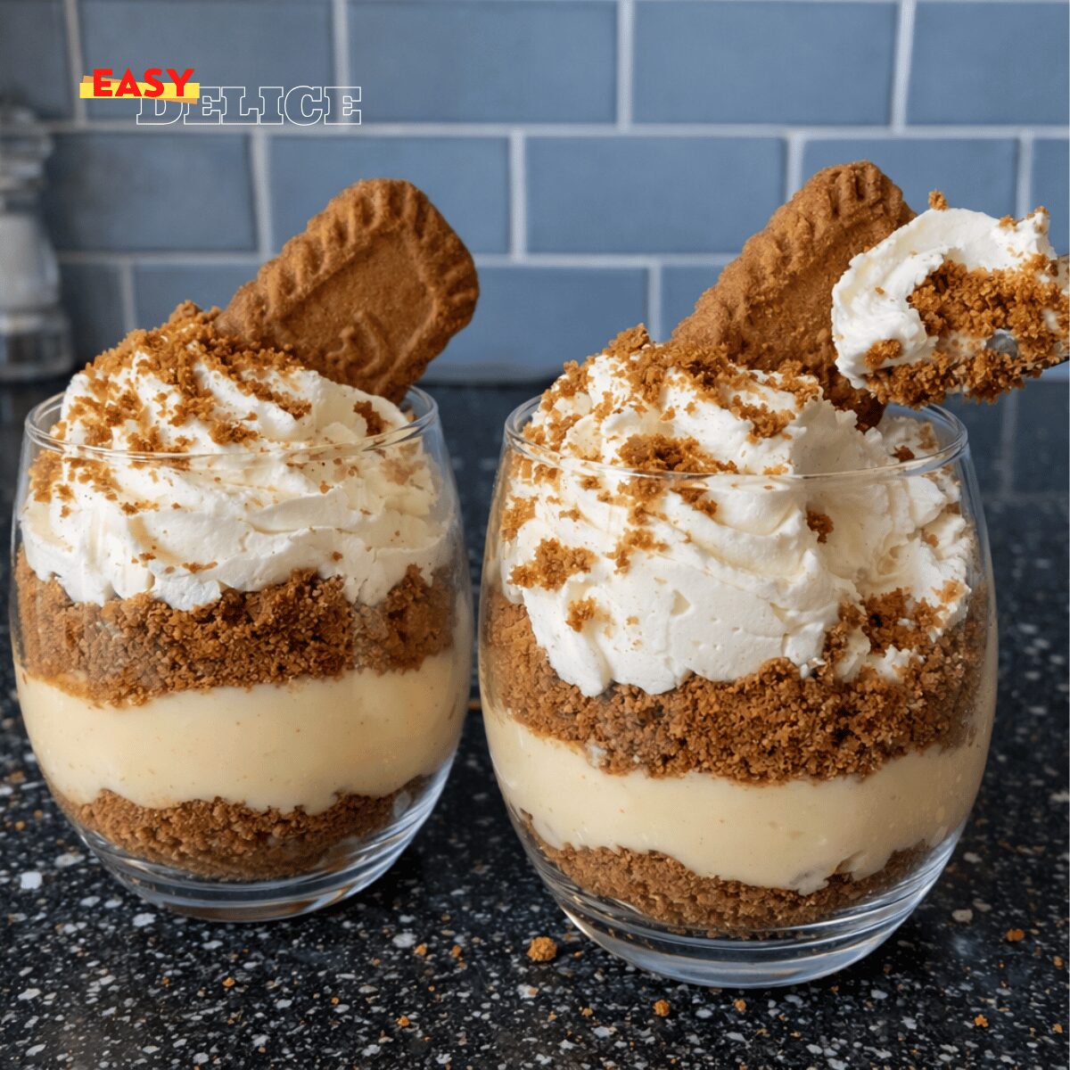 Dessert Lotus Biscoff Sans Cuisson : Verrines Crémeuses et Gourmandes