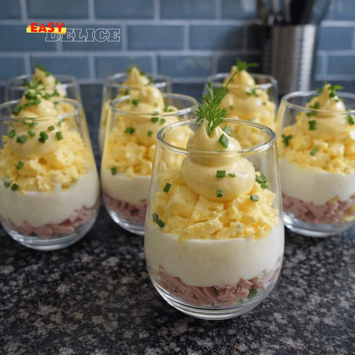 Œufs Mimosa en Verrines : frais, légers et raffinés