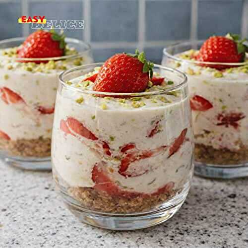 Tiramisu aux fraises et pistaches