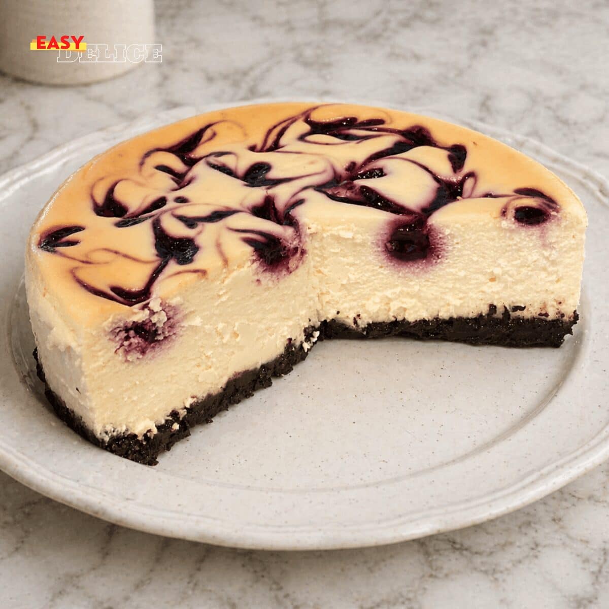 Cheesecake Marbré aux Fruits Rouges de Cyril Lignac (Ultra Crémeux & Facile)